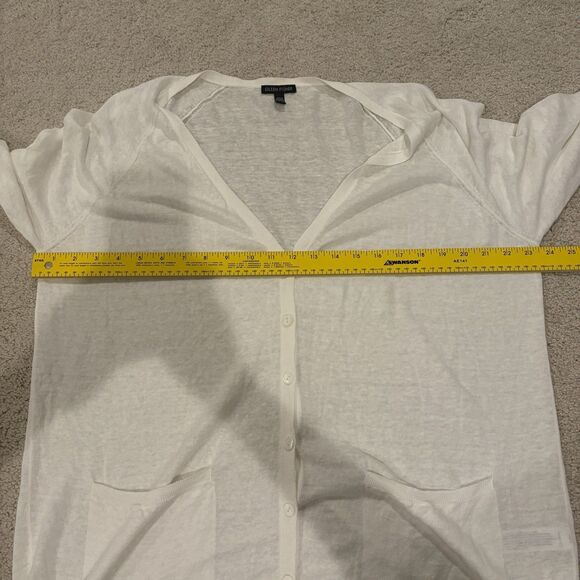 Eileen Fisher Women’s 3/4 Sleeve Button Cardigan Women Medium Org Linen Cotton - Picture 3 of 7